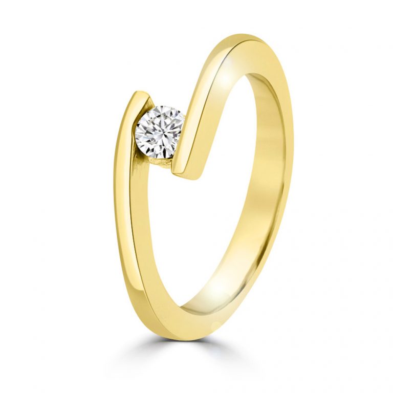 Modern eljegyzési gyűrű