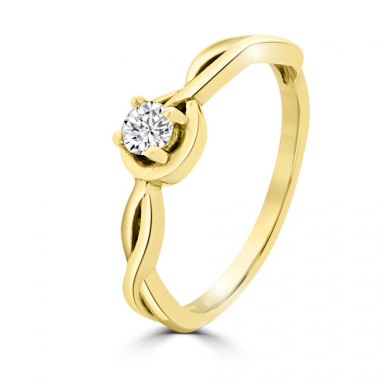 Ölelkezős eljegyzési gyűrű