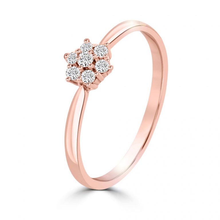 Virág eljegyzési gyűrű